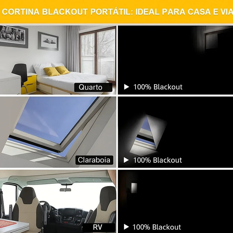 Fêffo™ – Cortina Painel Blackout Premium com Velcro Ultra Prático para Sala, Quarto e Cozinha | Cores Deslumbrantes