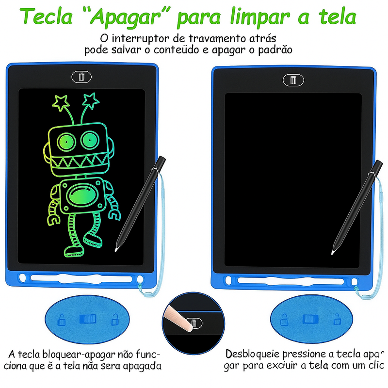 SketchJoy™ – Lousa Mágica LCD Infantil de Escrever e Desenhar Criativa
