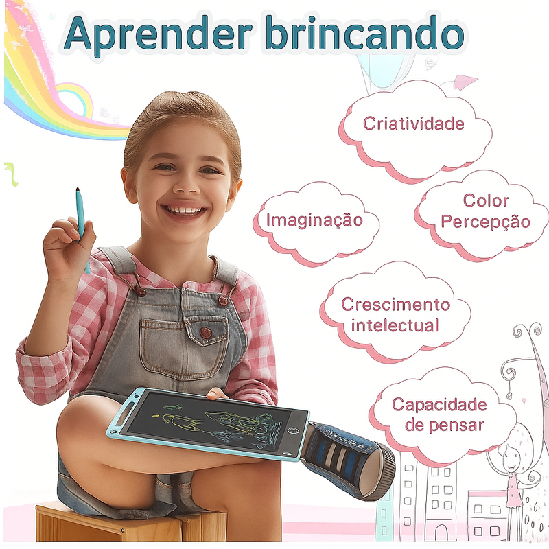 SketchJoy™ – Lousa Mágica LCD Infantil de Escrever e Desenhar Criativa