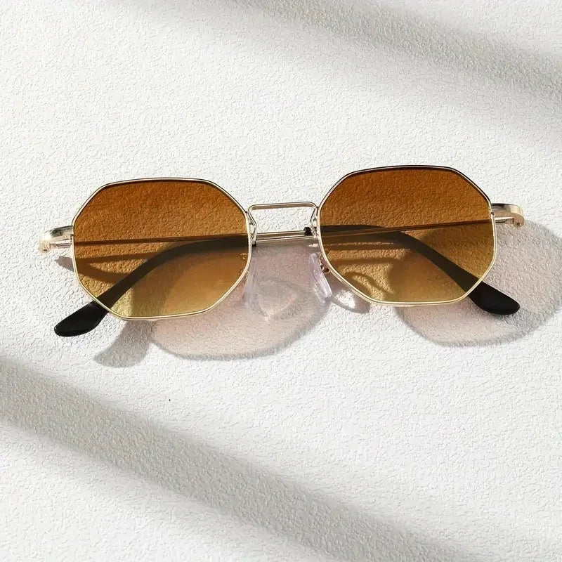 Vallera™ – Óculos de Sol Hexagonal que Exala Poder e Sofisticação + Estojo - Feminino