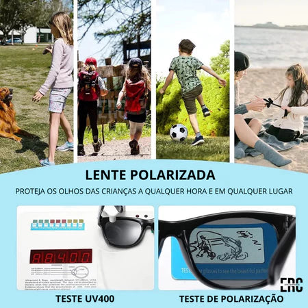 Óculos Infantis Inquebráveis com Proteção UV400 - FlexiKids™ (ENVIO EM 24H)