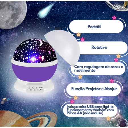 MINI PROJETOR ESTELAR 360º LED - GALAXYDREAM™