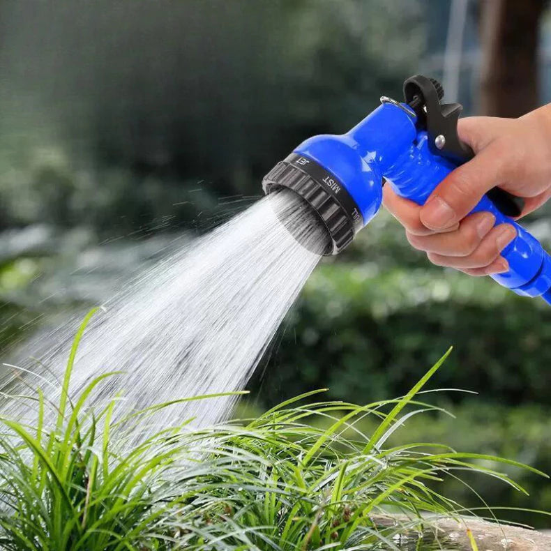 AquaFlex™ – Mangueira Mágica Expansível 15/30M com Gatilho e 7 Jatos Poderosos