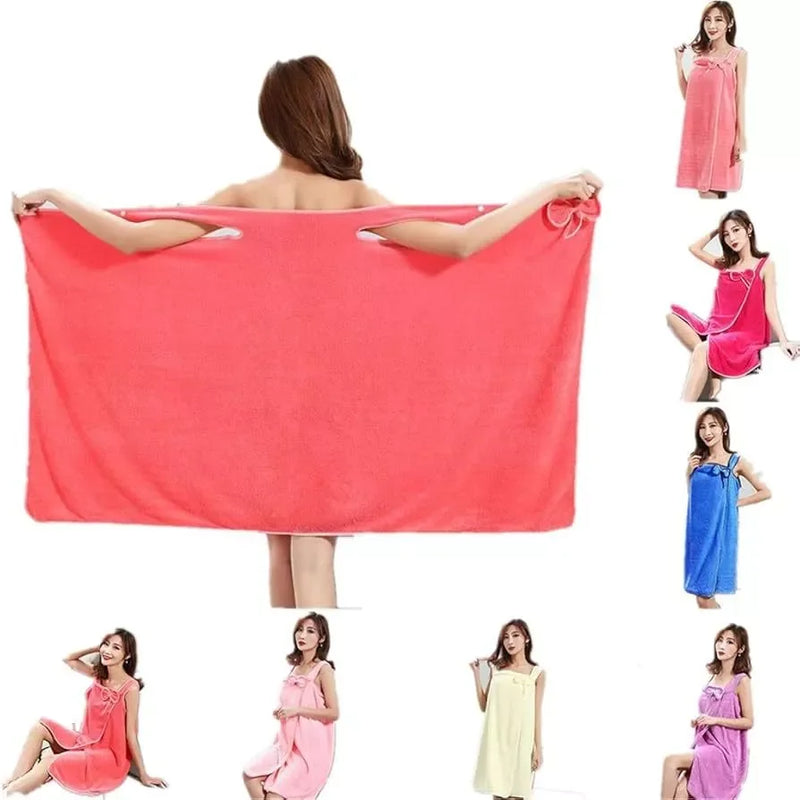 LuxDry Femme™ – Toalha-Roupão Ultra Macia e de Secagem Turbo