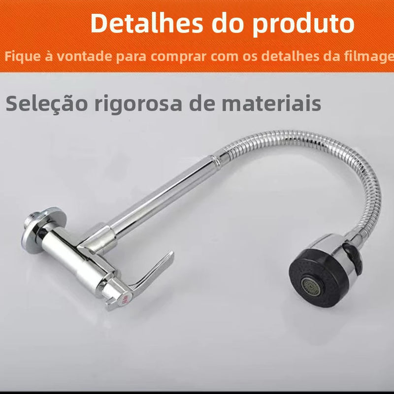 JetFlex™ Torneira de Cozinha 360° Inox com Chuveiro Retrátil