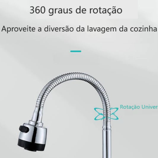 JetFlex™ Torneira de Cozinha 360° Inox com Chuveiro Retrátil
