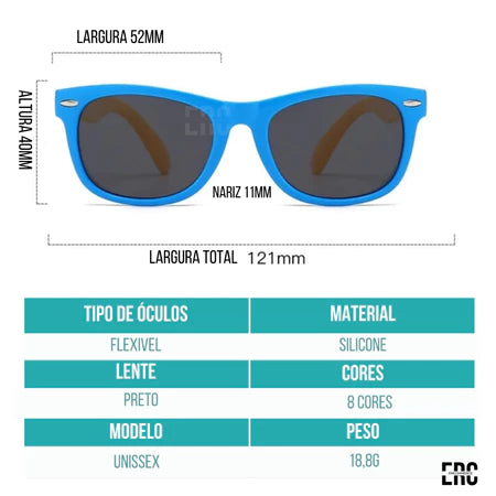Óculos Infantis Inquebráveis com Proteção UV400 - FlexiKids™ (ENVIO EM 24H)