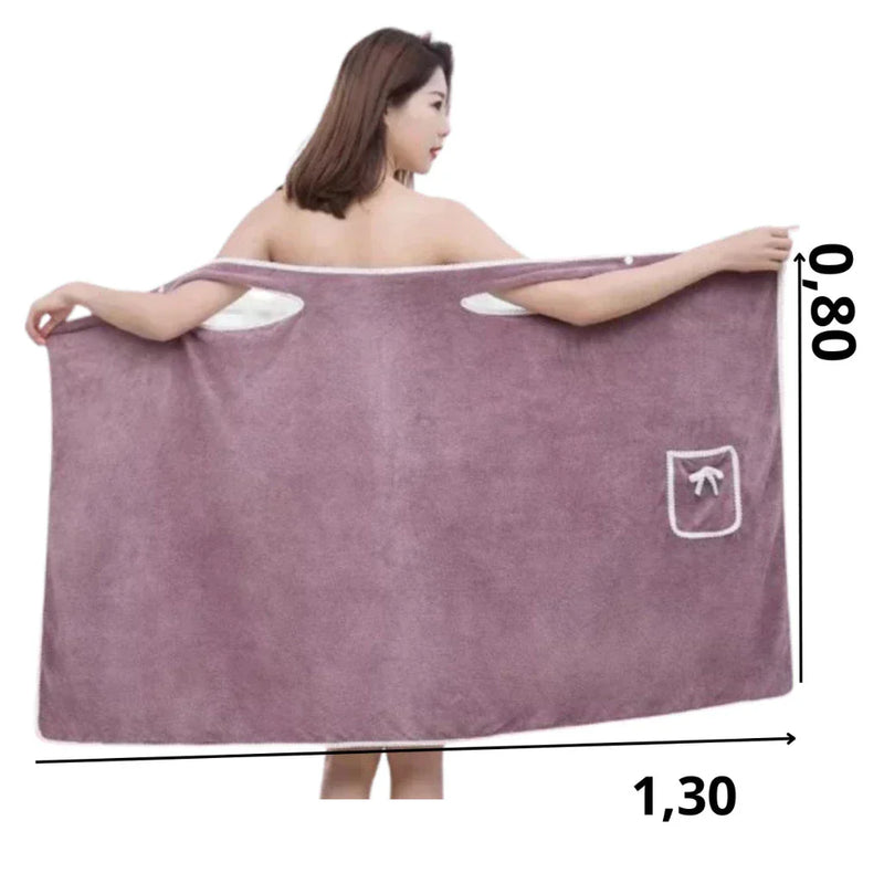 LuxDry Femme™ – Toalha-Roupão Ultra Macia e de Secagem Turbo