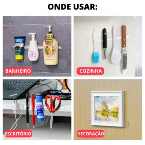 FixMagic™ – Fita Dupla Face NanoGel Transparente Ultra Forte e Reutilizável