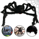 Aranha Gigante Peluda de Halloween - Decoração Assustadora com e sem LED (75 cm)